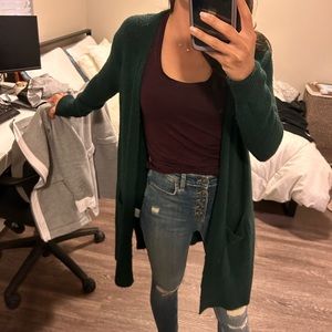 Madewell long cardigan - Hunter green